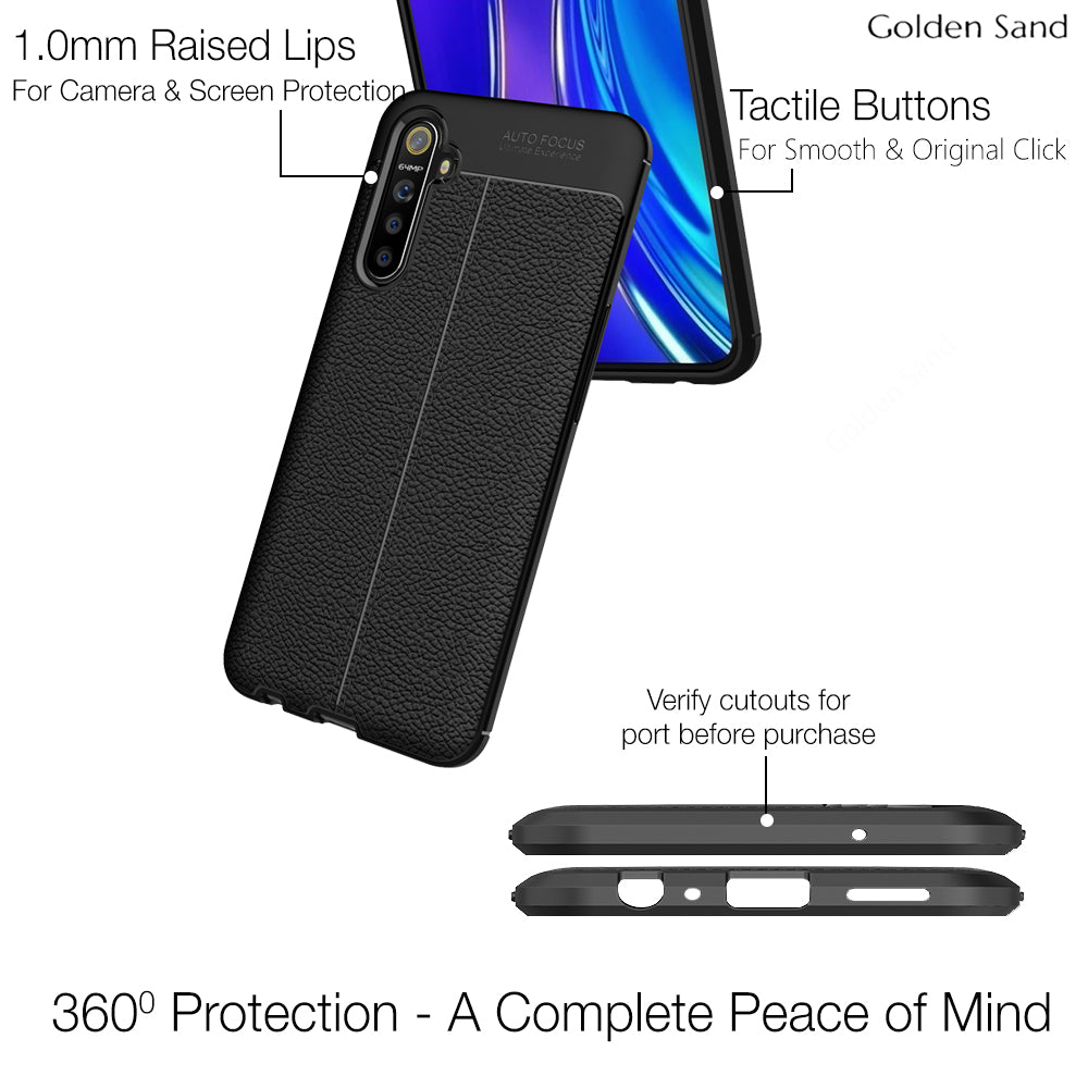 Vegan Leather Rugged Flexible TPU Series Shockproof Armor Back