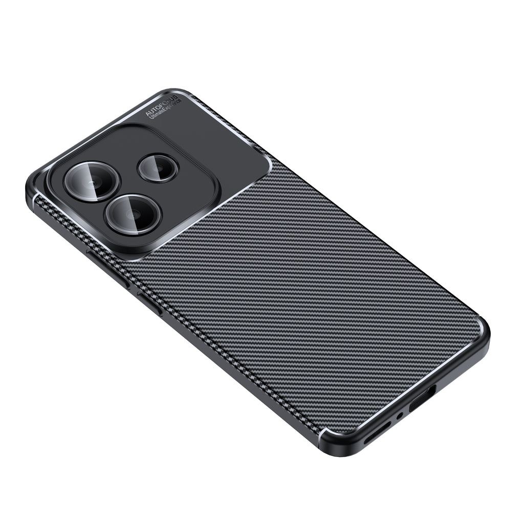 [Pre Order, Estimated Shipping Date: 25 DEC 2024] Aramid Fibre Series Shockproof Armor Back Cover for Redmi Note 14 5G, 6.67 inch, Black