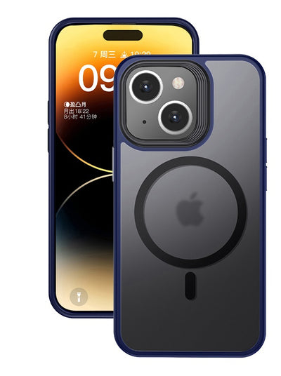 Shield Protek with MagSafe, Military Grade 6 Feet Drop Protection, Hybrid Semi-Transparent Back Cover for Apple iPhone 15, 6.1 inch, (TPU+ PC | Blue)