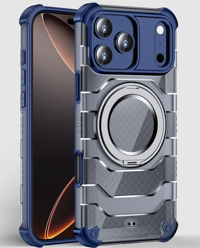 Apple iPhone 17 Pro Max (6.9 inch) Back Cover | Explorer MagSnap Series With 360° Ring Stand, Deep Blue