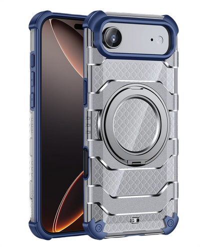 Apple iPhone 17 Air, iPhone Air (6.9 inch) Back Cover | Explorer MagSnap Series With 360° Ring Stand, Deep Blue