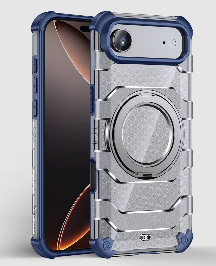 Apple iPhone 17 Air, iPhone Air (6.9 inch) Back Cover | Explorer MagSnap Series With 360° Ring Stand, Deep Blue