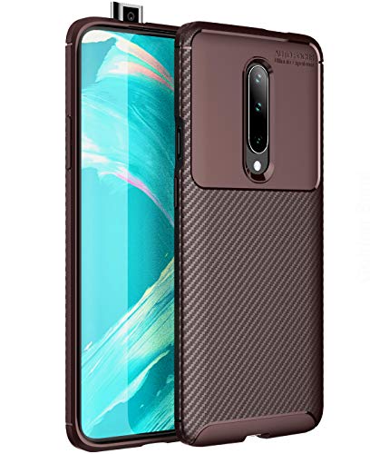 Aramid Fibre Series Shockproof Armor Back Cover for OnePlus 7 Pro 6.67 inch, Brown