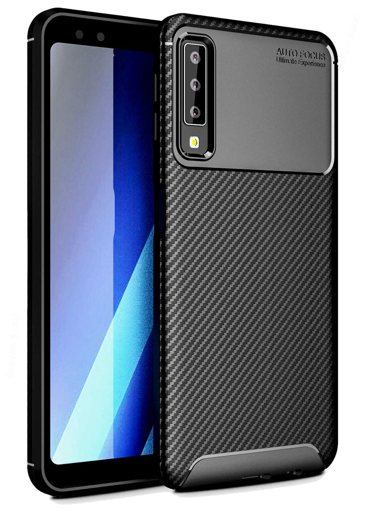 Aramid Fibre Series Shockproof Armor Back Cover for Samsung Galaxy A7 (2018), 6.0 inch, Black