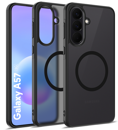 Samsung Galaxy A57 5G (6.72 inch) Back Cover | Rugged Frosted MagSnap Series, Awesome Black