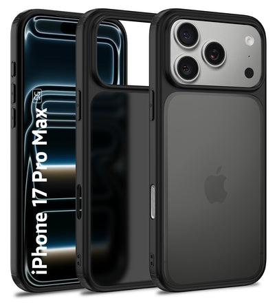 Apple iPhone 17 Pro Max 5G (6.9 inch) Back Cover | Rugged Frosted Series, Black