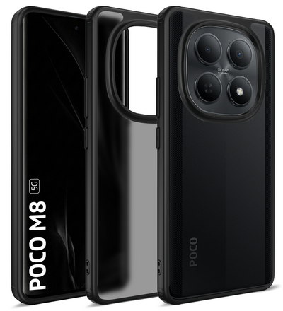 POCO M8 5G (6.77 inch) Back Cover | Rugged Frosted Series, Black