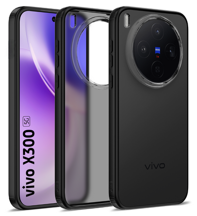Vivo X300 5G (6.31 inch) Back Cover | Rugged Frosted Series, Phantom Black