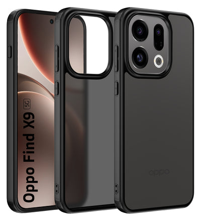 Oppo Find X9 5G (6.59 inch) Back Cover | Rugged Frosted Series, Black