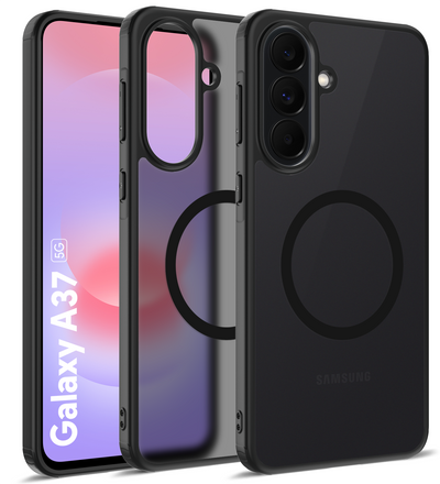 Samsung Galaxy A37 5G (6.7 inch) Back Cover | Rugged Frosted MagSnap Series, Charcoal Black