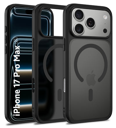 Apple iPhone 17 Pro Max 5G (6.9 inch) Back Cover | Rugged Frosted MagSnap Series, Black
