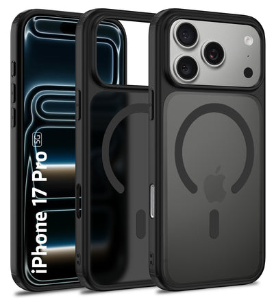 Apple iPhone 17 Pro 5G (6.3 inch) Back Cover | Rugged Frosted MagSnap Series, Black