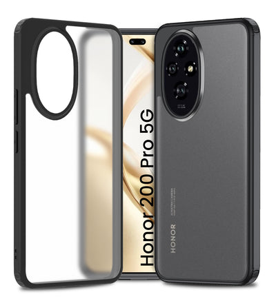Honor 200 Pro 5G (6.78 inch) Back Cover | Rugged Frosted Series, Black