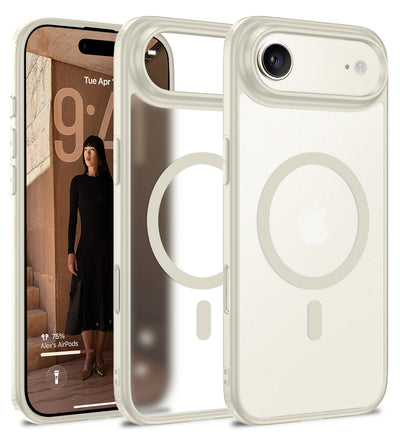 Apple iPhone Air 5G, iPhone 17 Air (6.9 inch) Back Cover | Rugged Frosted MagSnap Series, Ivory Grey
