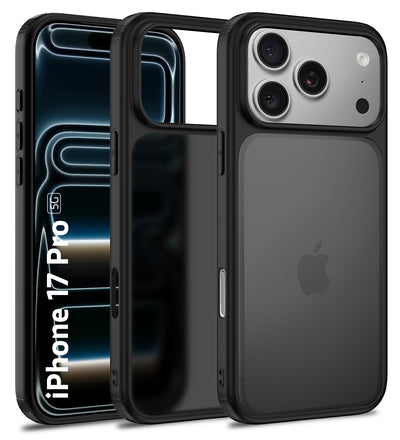 Apple iPhone 17 Pro 5G (6.3 inch) Back Cover | Rugged Frosted Series, Black