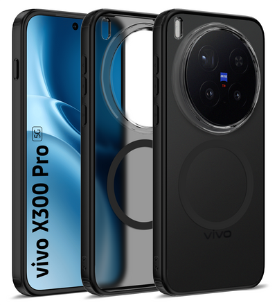 Vivo X300 Pro 5G (6.78 inch) Back Cover | Rugged Frosted MagSnap Series, Phantom Black