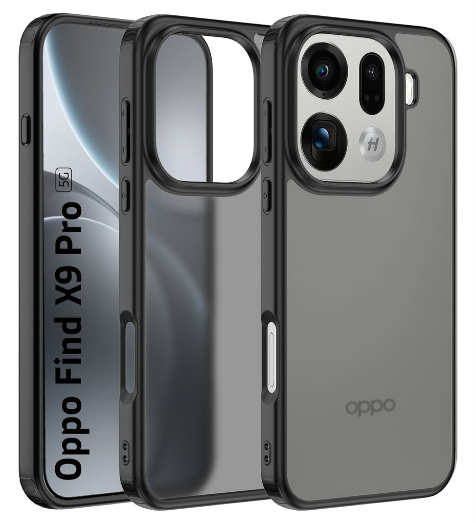 Oppo Find X9 Pro 5G (6.78 inch) Back Cover | Rugged Frosted Series, Black