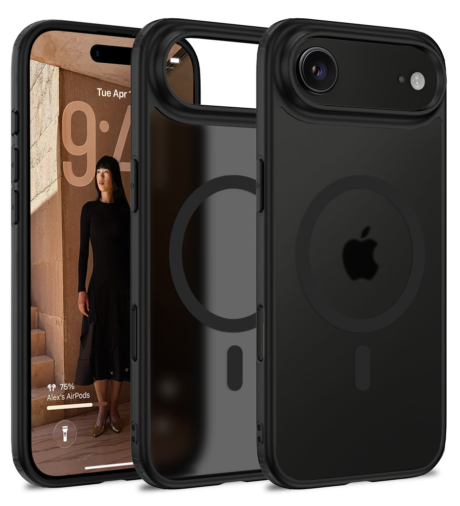 Apple iPhone Air, iPhone 17 Air 5G (6.9 inch) Back Cover | Rugged Frosted MagSnap Series, Space Black