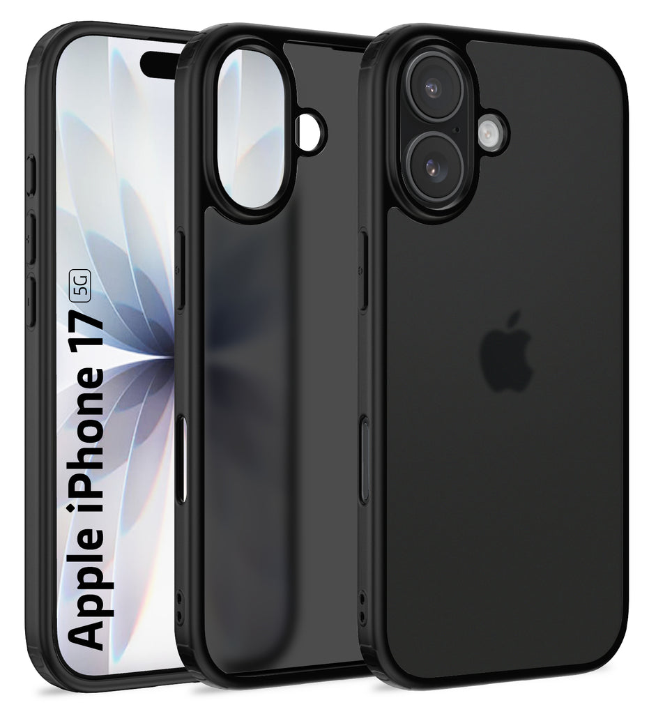 Apple iPhone 17 5G (6.3 inch) Back Cover | Rugged Frosted Series, Black