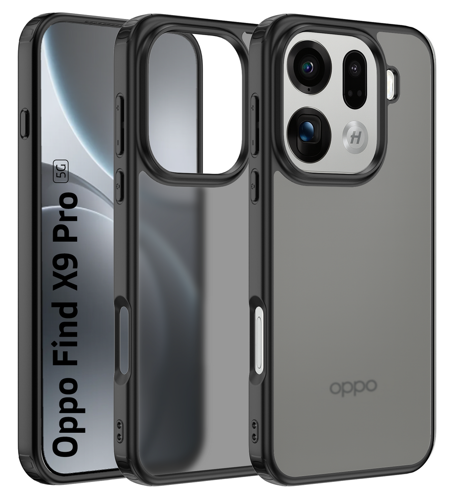 Oppo Find X9 Pro 5G (6.78 inch) Back Cover | Rugged Frosted Series, Black