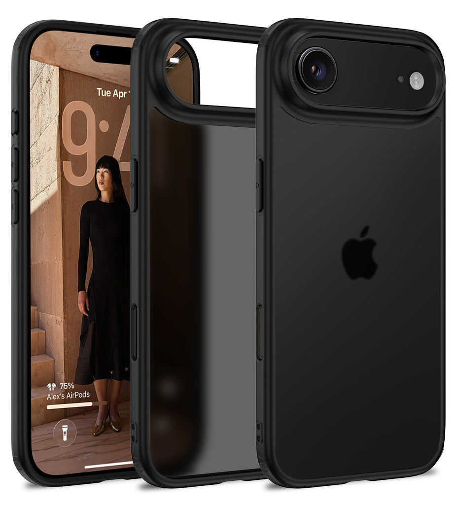 Apple iPhone Air, iPhone 17 Air 5G (6.9 inch) Back Cover | Rugged Frosted Series, Space Black