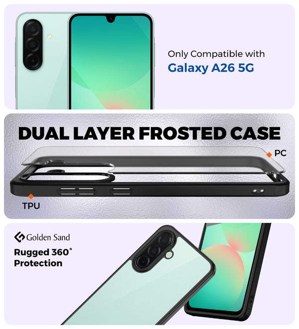 Samsung Galaxy A26 5G (6.7 inch) Back Cover | Rugged Frosted Series, Black