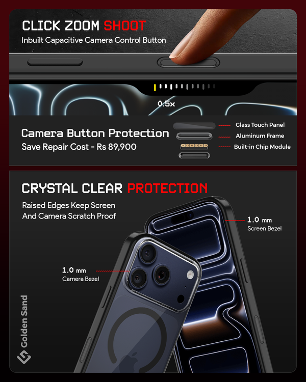 Apple iPhone 17 Pro Max 5G (6.9 inch) Back Cover | Aura MagSnap Series, Space Black