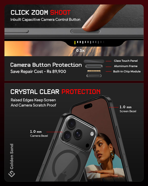 Apple iPhone 18 Pro 5G (6.3 inch) Back Cover | Aura MagSnap Series, Deep Black