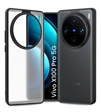 Vivo X100 Pro 5G (6.78 inch) Back Cover | Rugged Frosted Series, Black