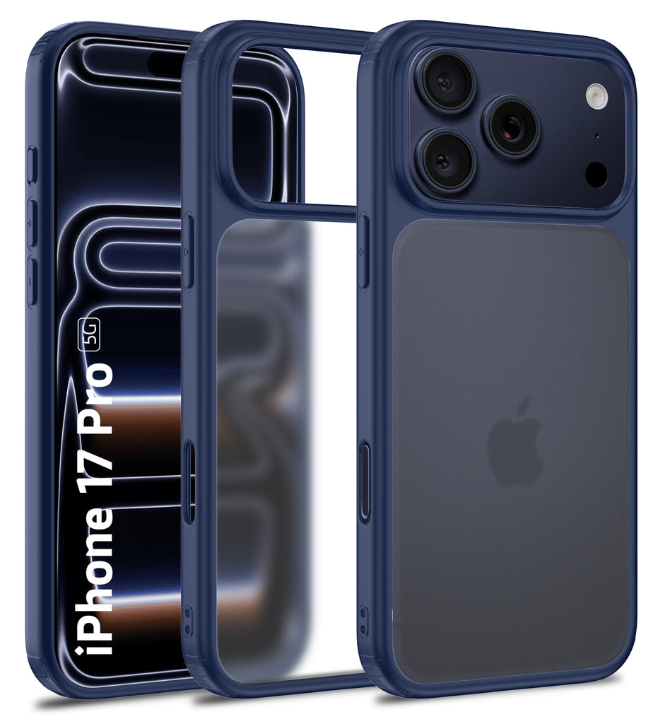 Apple iPhone 17 Pro 5G (6.3 inch) Back Cover | Rugged Frosted Series, Deep Blue