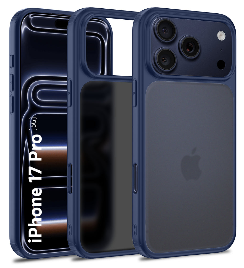 Apple iPhone 17 Pro 5G (6.3 inch) Back Cover | Rugged Frosted Series, Blue