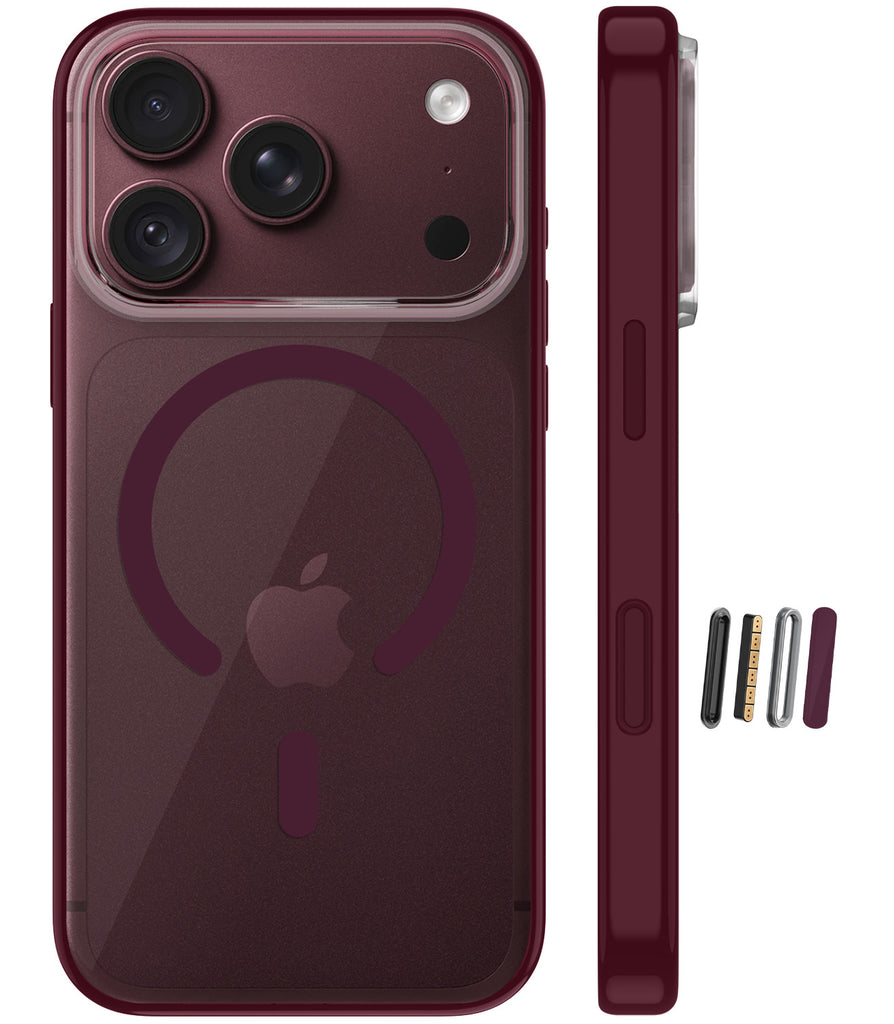Apple iPhone 18 Pro 5G (6.3 inch) Back Cover | Aura MagSnap Series, Burgundy