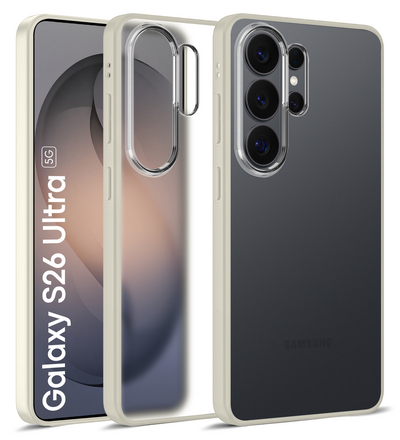 Samsung Galaxy S26 Ultra 5G (6.9 inch) Back Cover | Rugged Frosted Series, Silver Ivory