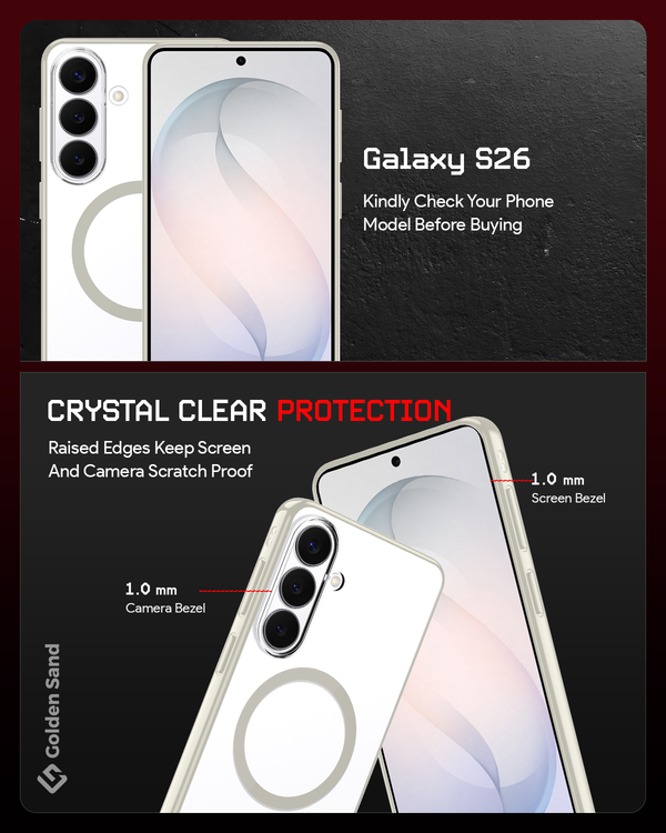 Samsung Galaxy S26 5G (6.3 inch) Back Cover | Aura MagSnap Series, Silver Shadow