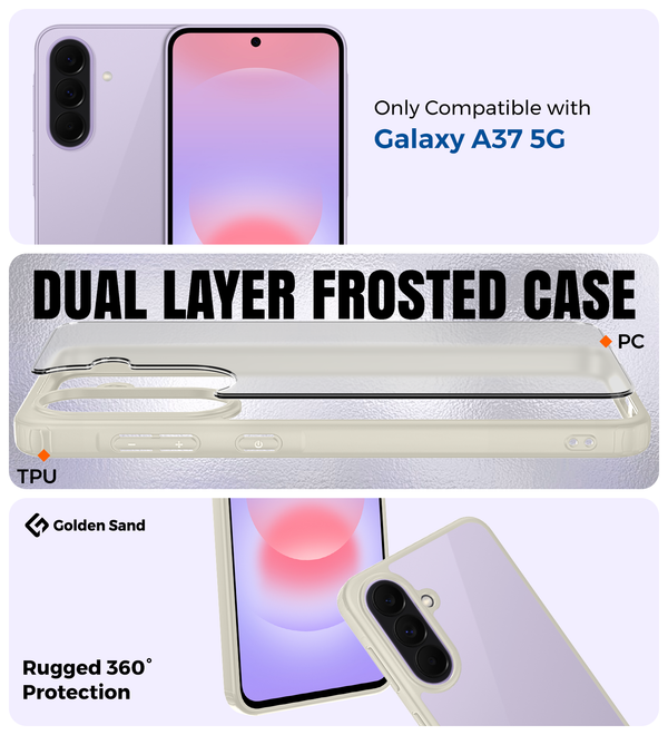 Samsung Galaxy A37 5G (6.7 inch) Back Cover | Rugged Frosted Series, Ivory