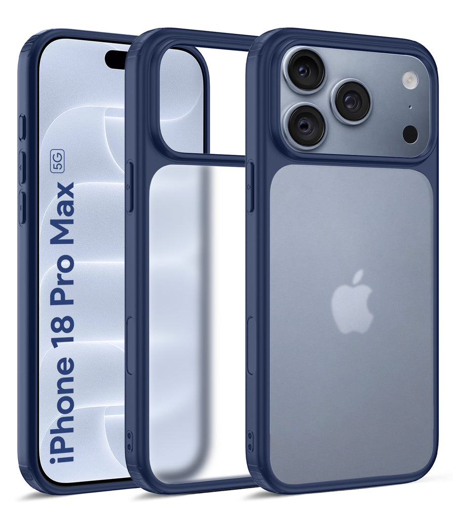 Apple iPhone 18 Pro Max 5G (6.9 inch) Back Cover | Rugged Frosted Series, Blue
