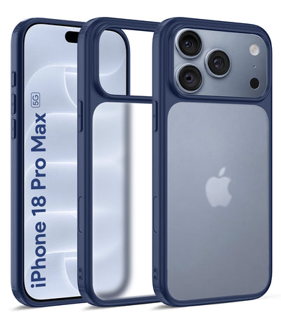 Apple iPhone 18 Pro Max 5G (6.9 inch) Back Cover | Rugged Frosted Series, Blue
