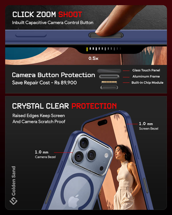 Apple iPhone 18 Pro Max 5G (6.9 inch) Back Cover | Aura MagSnap Series, Deep Blue