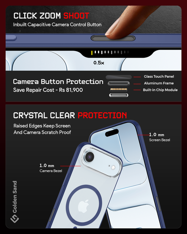 Apple iPhone Air, iPhone 17 Air 5G (6.9 inch) Back Cover | Aura MagSnap Series, Deep Blue