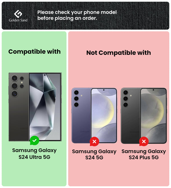 Samsung Galaxy S24 Ultra 5G (6.8 inch) Back Cover | Vegan Leather Series, Black