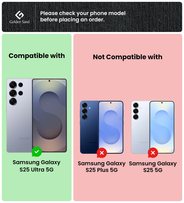 Samsung Galaxy S25 Ultra 5G (6.9 inch) Back Cover | Vegan Leather Series, Black