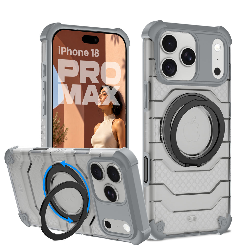 Apple iPhone 18 Pro Max (6.9 inch) Back Cover | Explorer Series, [Magsafe Compatible With Ring], Ivory Silver