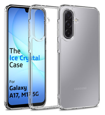 Samsung Galaxy A17 5G, Samsung Galaxy M17 5G (6.7 inch) Back Cover | Ice Crystal Series, Crystal Clear
