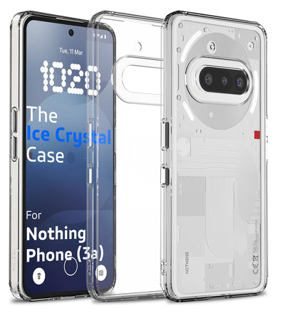 Nothing Phone (3a) 5G (6.77 inch) Back Cover | Ice Crystal Series, Crystal Clear