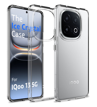 iQOO 13 5G (6.82 inch) Back Cover | Ice Crystal Series, Crystal Clear