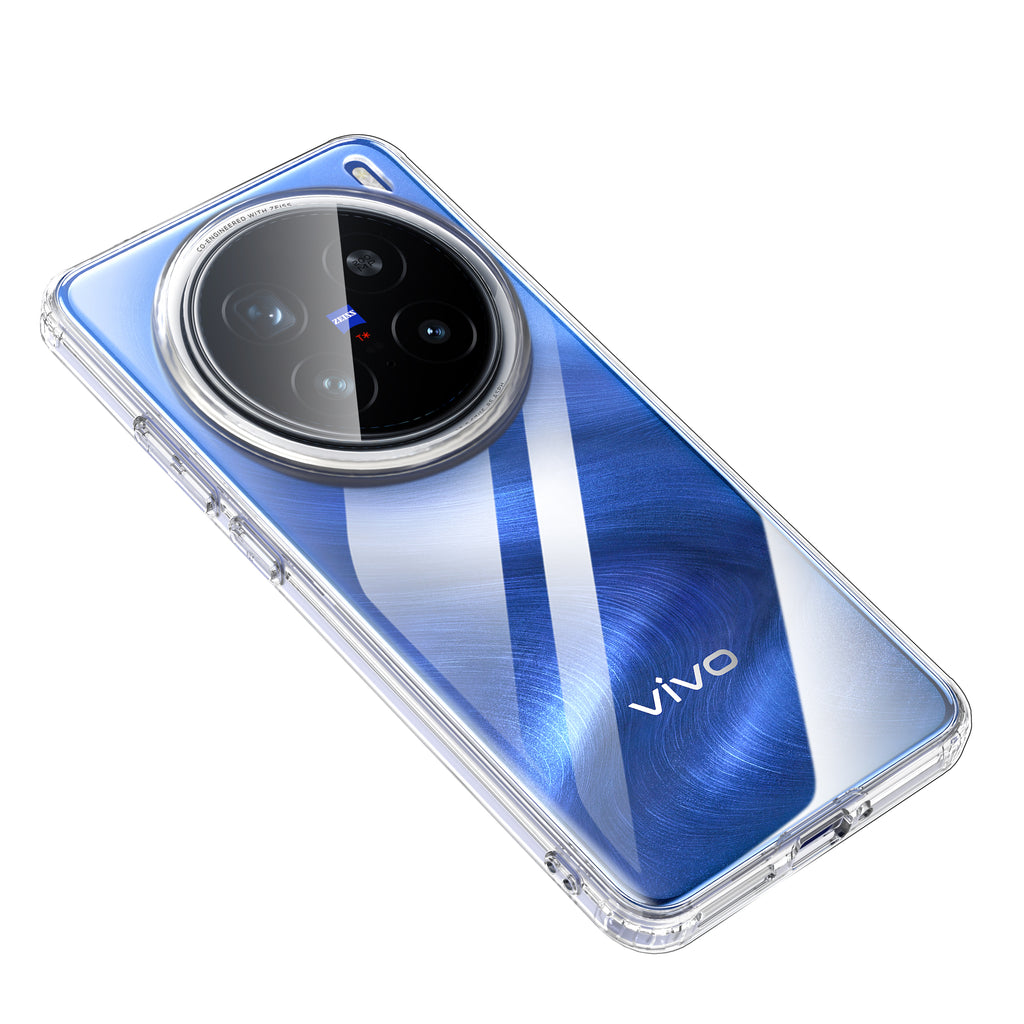 [Pre Order, Estimated Shipping Date: 25 DEC 2024] Ice Crystal Series Hybrid Transparent PC Military Grade TPU Back Cover for Vivo X200 Pro 5G, 6.78 inch, Crystal Clear