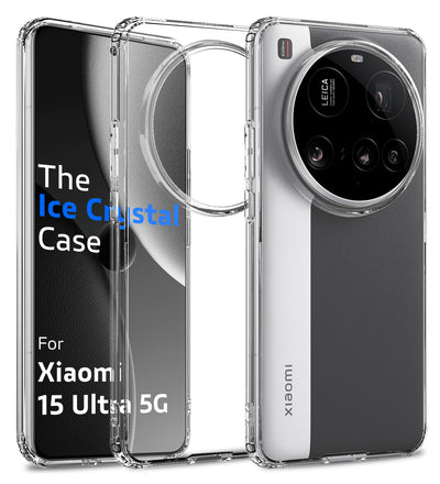 Ice Crystal Series Hybrid Transparent PC Military Grade TPU Back Cover for Xiaomi 15 Ultra 5G, 6.7 inch, Crystal Clear