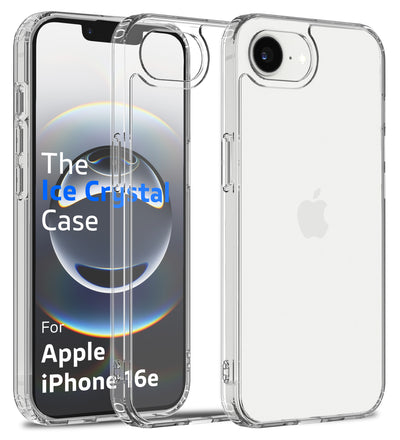 Apple iPhone 16e (6.1 inch) Back Cover | Ice Crystal Series, Crystal Clear
