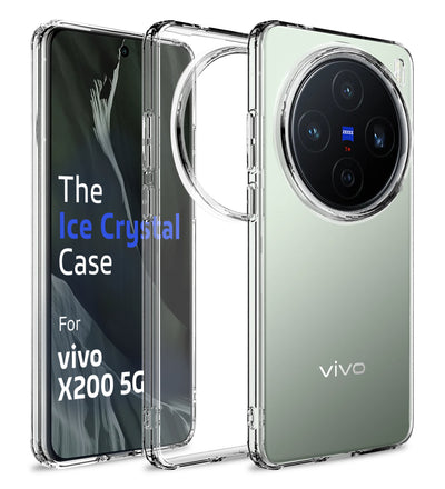Vivo X200 5G (6.67 inch) Back Cover | Ice Crystal Series, Crystal Clear