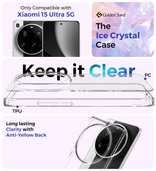 Xiaomi 15 Ultra 5G (6.7 inch) Back Cover | Ice Crystal Series, Crystal Clear